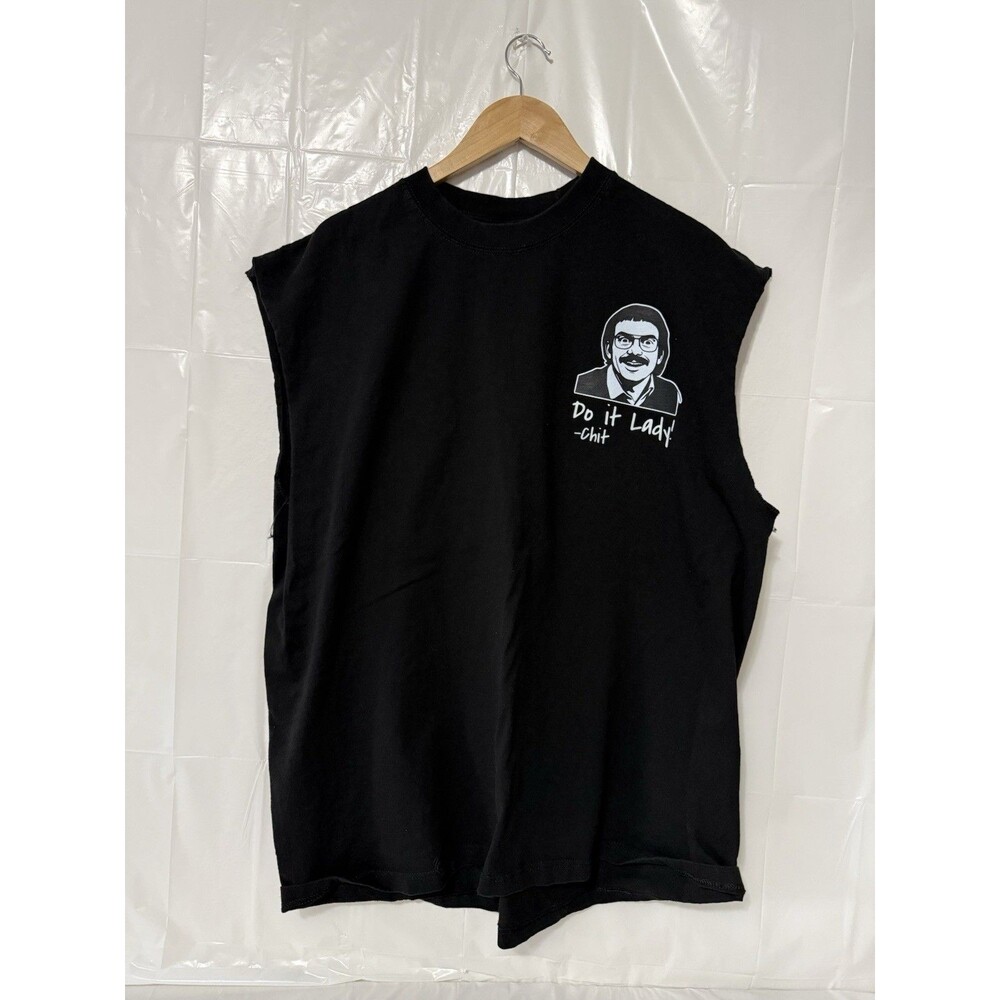 Shaka Wear Do It Lady Graphic T Shirt 2XL Cut Off Sleeveless Streetwear Black